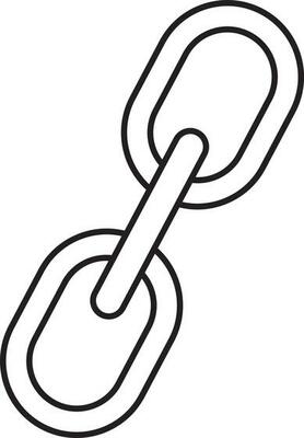 Isolated Chain Icon In Linear Style.