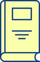 Isolated Book Icon In Yellow Color. vector