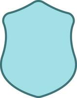 Blue Shield Icon In Flat Style. vector