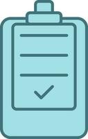 Check List With Clipboard Blue Icon In Flat Style. vector