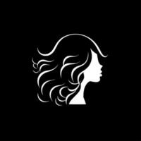 Hair - Black and White Isolated Icon - Vector illustration