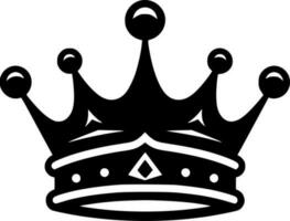 Crown - Black and White Isolated Icon - Vector illustration