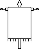 Isolated Vexillum Flag Icon In Line Art. vector