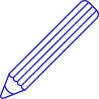 Pencil Tool Blue Linear Style Icon. vector