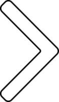 Forward Triangle Arrow Icon In Thin Line Art. vector