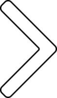 Forward Triangle Arrow Icon In Thin Line Art. vector