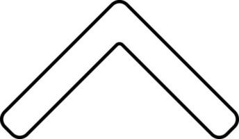 Black Thin Line Art Of Triangle Up Arrow Icon. vector