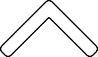 Black Thin Line Art Of Triangle Up Arrow Icon. vector