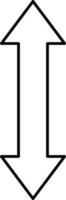 Up And Down One Way Arrow Black Line Art Icon. vector