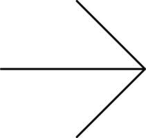 Isolated Right Arrow Icon In Linear Style. vector