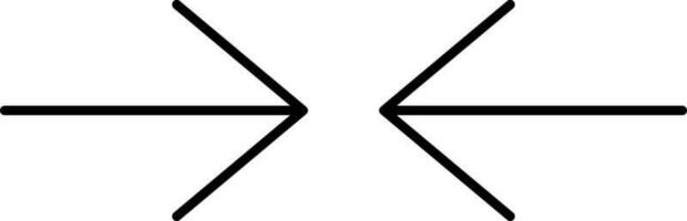 Left And Right Arrow Icon In Black Color. vector