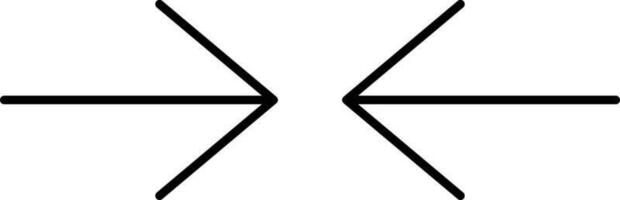 Left And Right Arrow Icon In Black Color. vector