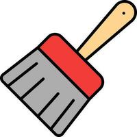 Paint Brush Colorful Icon In Flat Style. vector