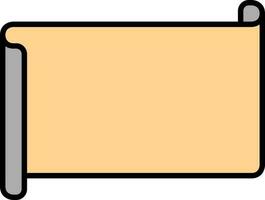 Scroll Empty Page Icon In Gray And Peach Color. vector