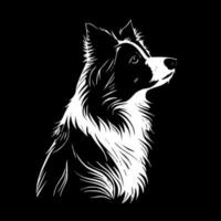 Border Collie, Minimalist and Simple Silhouette - Vector illustration