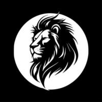 Lion - Black and White Isolated Icon - Vector illustration