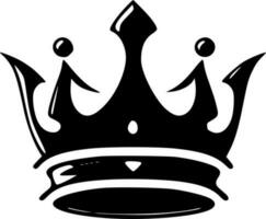 Crown, Black and White Vector illustration