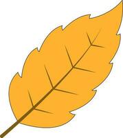 Flat Illustration Of Yellow Leaf Icon. vector