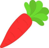 Isolated Red Carrot Icon In Flat Style. vector