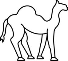 aislado camello icono en blanco antecedentes. vector
