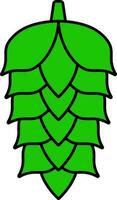 Isolated Beer Hop Icon In Flat Style. vector