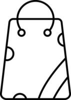 Isolated Carry Bag Icon In Line Art. vector