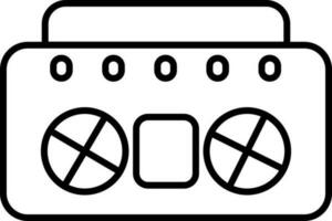 Isolated Radio Icon In Line art. vector