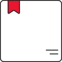 Isolated Delivery Box Red And White Icon. vector