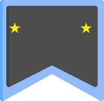 Stars Bookmark Black And Blue Icon. vector