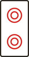 Red And Black Sound Speaker Outline Icon. vector