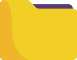 Isolated File Folder Icon In Yellow And Purple Color. vector