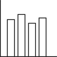 Illustration Of Bar Chart Icon In Linear Art. vector