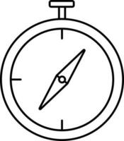 Isolated Compass Icon In Linear Style. vector