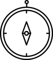Isolated Compass Icon In Linear Style. vector