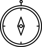 Isolated Compass Icon In Linear Style. vector