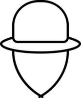 Isolated Traveling Hat Icon In Linear Style. vector