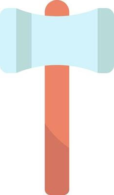 Isolated Hammer Flat Icon In Grey And Orange Color.