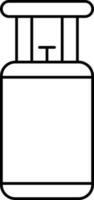 Isolated Stove Cylinder Icon In Line art. vector