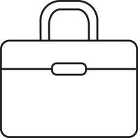 Isolated Briefcase Icon In Line Art. vector