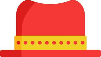 plano ilustración de amarillo y rojo Panamá sombrero icono. vector