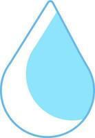 Isolated Drop Icon In Blue And White Color. vector