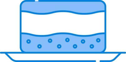 plano ilustración de nanaimo bar azul y blanco icono. vector