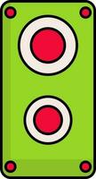 Speaker Icon Red And Green Color. vector