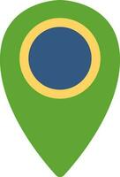 Colorful Location Map Pin Icon In Flat Style. vector