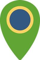 Colorful Location Map Pin Icon In Flat Style. vector