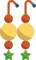 Colorful Earring Icon In Flat Style. vector