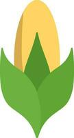 Isolated Corn Icon In Yellow And Green Color. vector