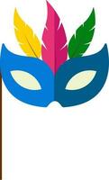 Flat Illustration Of Colorful Feather Eye Mask Icon. vector