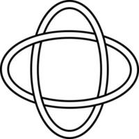 Two Circles Overlapping Icon In Linear Style. vector