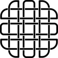 negro contorno ilustración de cuadrado céltico icono. vector